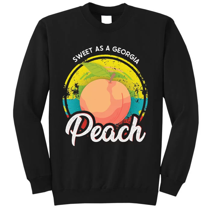 Sweet As A Georgia Peach Funny GA Peach State Tall Sweatshirt