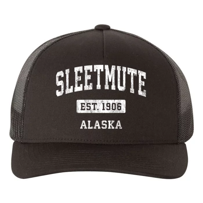 Sleetmute Alaska Ak Vintage Sports Yupoong Adult 5-Panel Trucker Hat