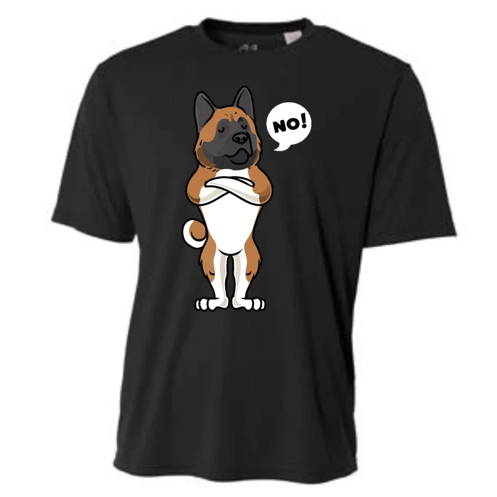 Stubborn American Akita Dog Cooling Performance Crew T-Shirt