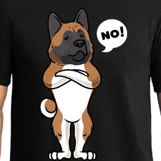 Stubborn American Akita Dog Pajama Set