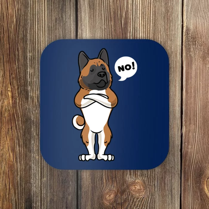 Stubborn American Akita Dog Coaster