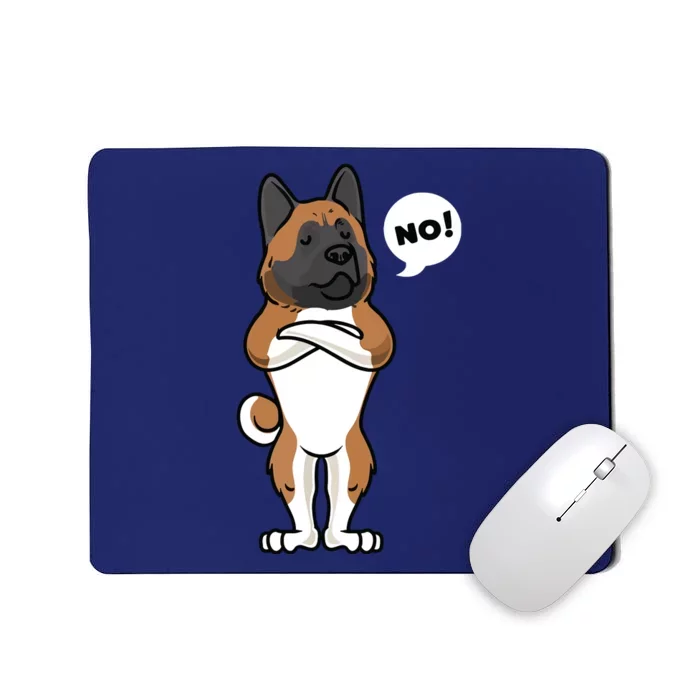 Stubborn American Akita Dog Mousepad