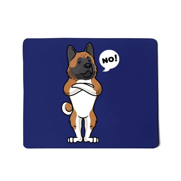 Stubborn American Akita Dog Mousepad