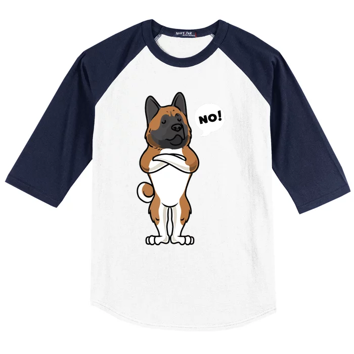 Stubborn American Akita Dog Baseball Sleeve Shirt