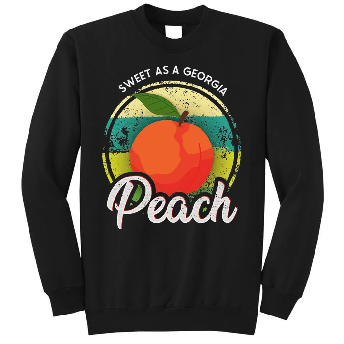 Sweet As A Georgia Peach Funny Ga Peach State Tall Sweatshirt