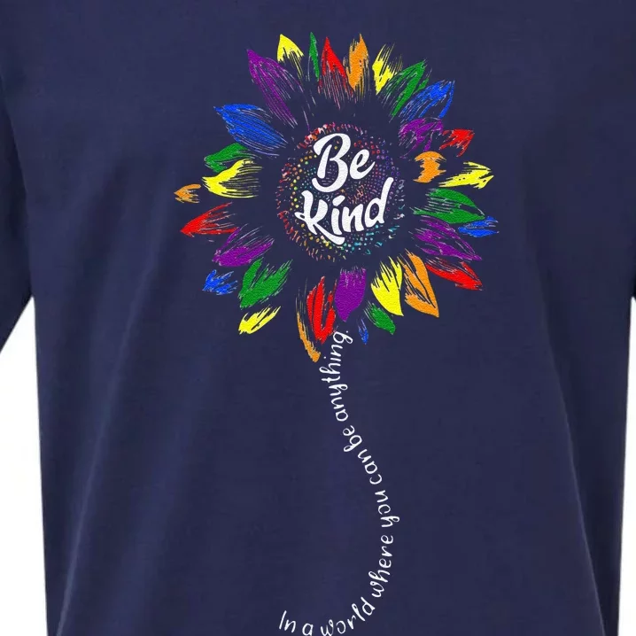 Sunflower Autism Awareness Be Kind Puzzle Mom Support Sueded Cloud Jersey T-Shirt