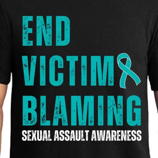 Sexual Assault Awareness Month End Victim Blaming Quote Gift Pajama Set