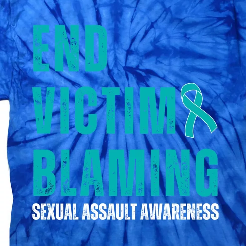 Sexual Assault Awareness Month End Victim Blaming Quote Gift Tie-Dye T-Shirt