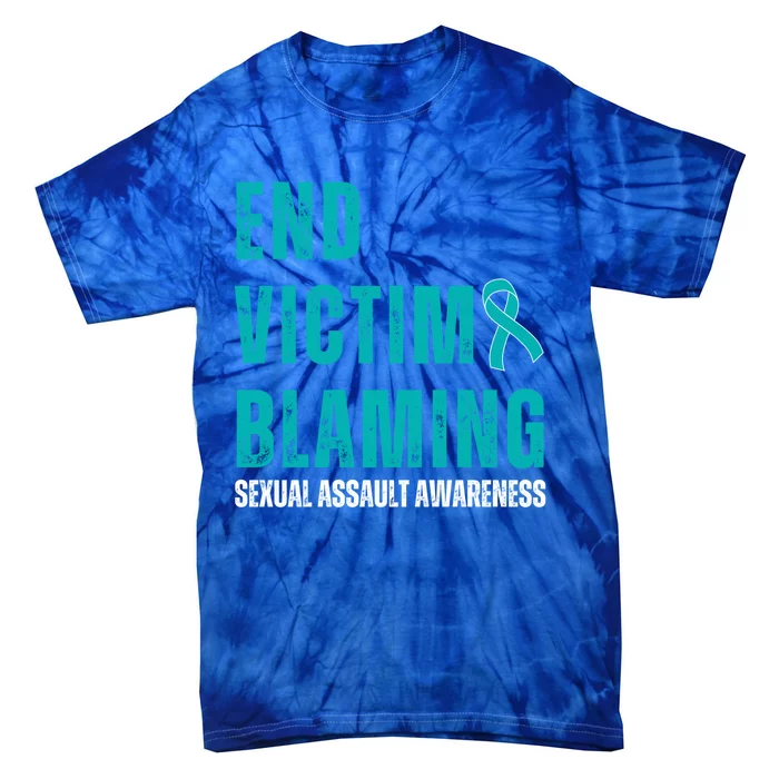 Sexual Assault Awareness Month End Victim Blaming Quote Gift Tie-Dye T-Shirt