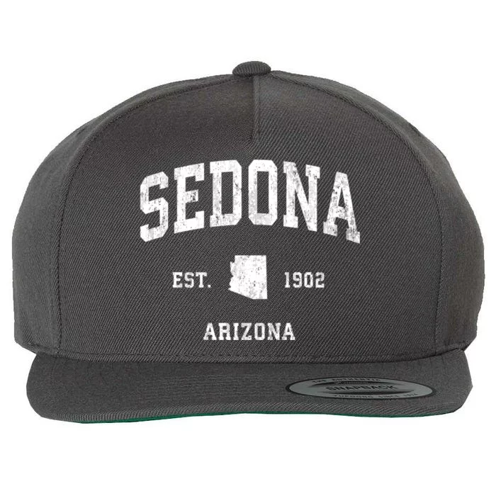 Sedona Arizona Az Vintage Established Athletic Sports Design Wool Snapback Cap