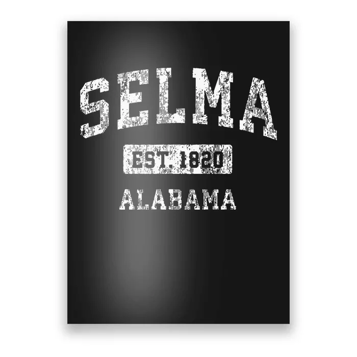 Selma Alabama Al Vintage Sports Established Design Poster