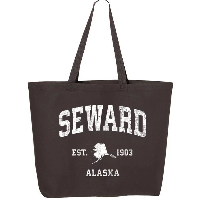 Seward Alaska Ak Vintage Established Athletic Sports Design 25L Jumbo Tote