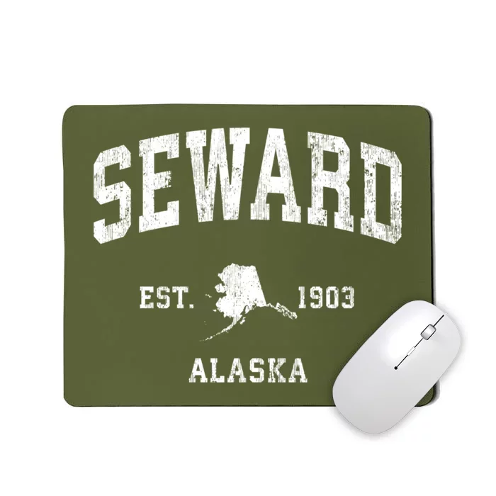 Seward Alaska Ak Vintage Established Athletic Sports Design Mousepad