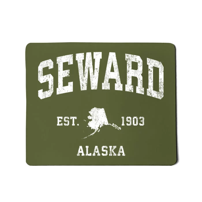 Seward Alaska Ak Vintage Established Athletic Sports Design Mousepad