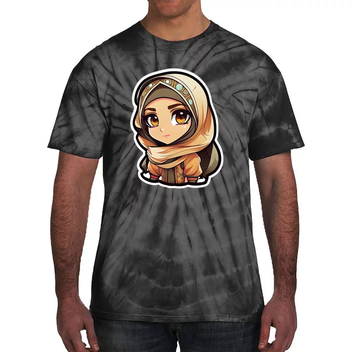 Seductive Anime Arab Hijab Head Scarf Beautiful Gift For Ramadan Mubarak Tie-Dye T-Shirt