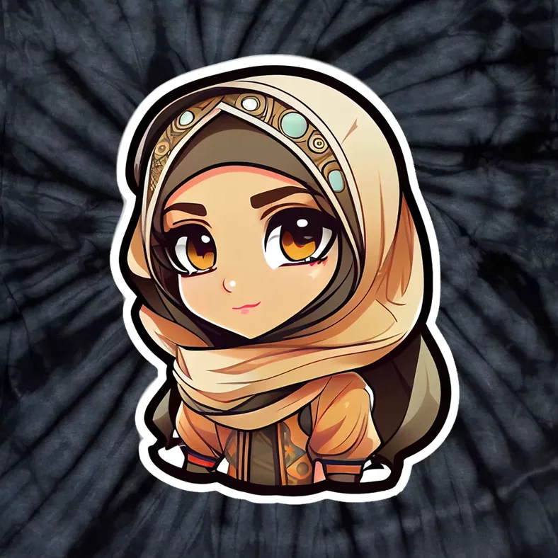 Seductive Anime Arab Hijab Head Scarf Beautiful Gift For Ramadan Mubarak Tie-Dye T-Shirt