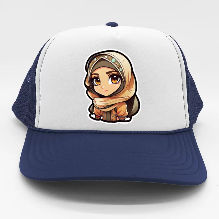 Seductive Anime Arab Hijab Head Scarf Beautiful Gift For Ramadan Mubarak Trucker Hat