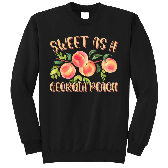 Sweet As A Georgia Peach Funny Southern Georgia Sweatshirt