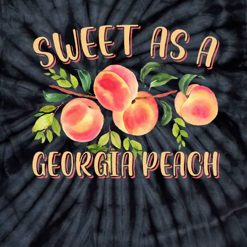 Sweet As A Georgia Peach Funny Southern Georgia Tie-Dye T-Shirt