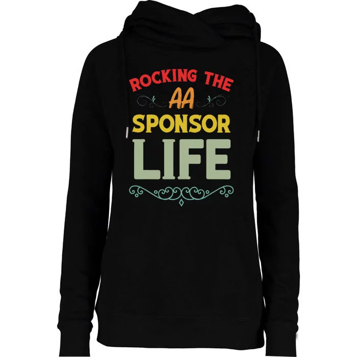 Sobriety Anniversary Aa Na Sponsorship Clean Aa Sponsor Womens Funnel Neck Pullover Hood