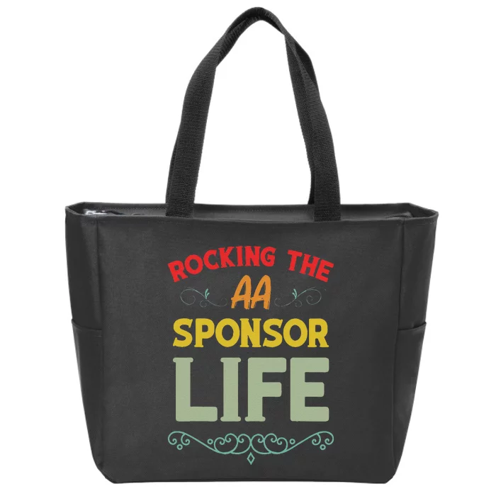 Sobriety Anniversary Aa Na Sponsorship Clean Aa Sponsor Zip Tote Bag