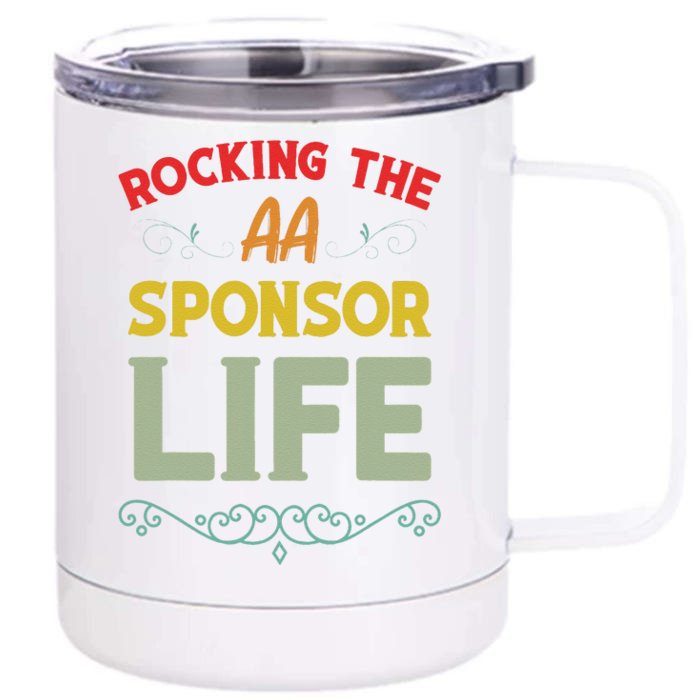 Sobriety Anniversary Aa Na Sponsorship Clean Aa Sponsor Front & Back 12oz Stainless Steel Tumbler Cup