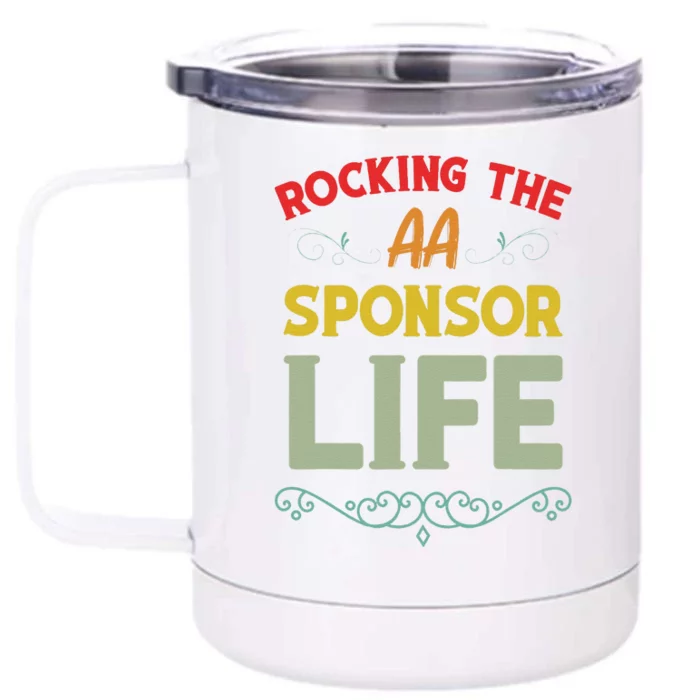 Sobriety Anniversary Aa Na Sponsorship Clean Aa Sponsor Front & Back 12oz Stainless Steel Tumbler Cup