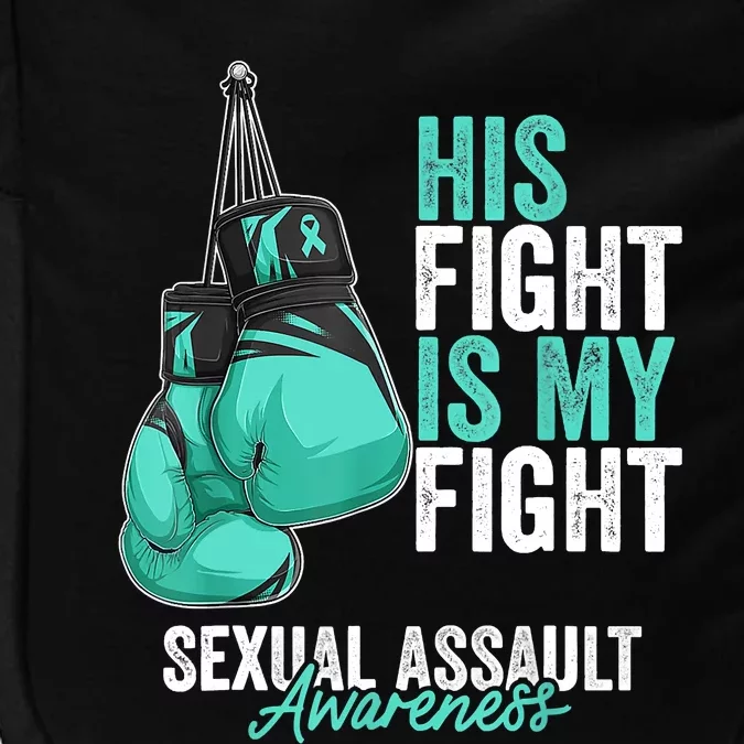 Sexual Assault Awareness Month Boxing Gloves Teal Ribbon Impact Tech Backpack