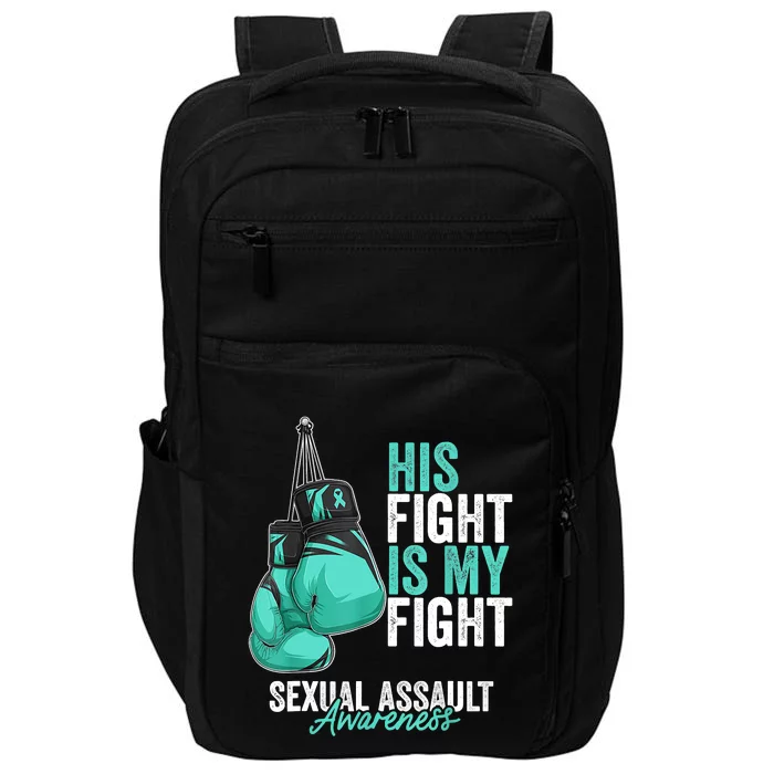 Sexual Assault Awareness Month Boxing Gloves Teal Ribbon Impact Tech Backpack