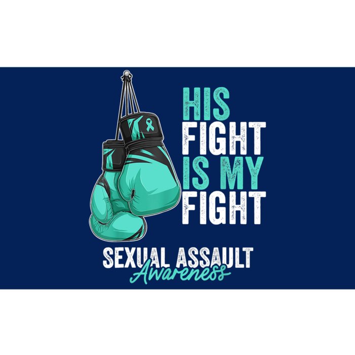 Sexual Assault Awareness Month Boxing Gloves Teal Ribbon Bumper Sticker