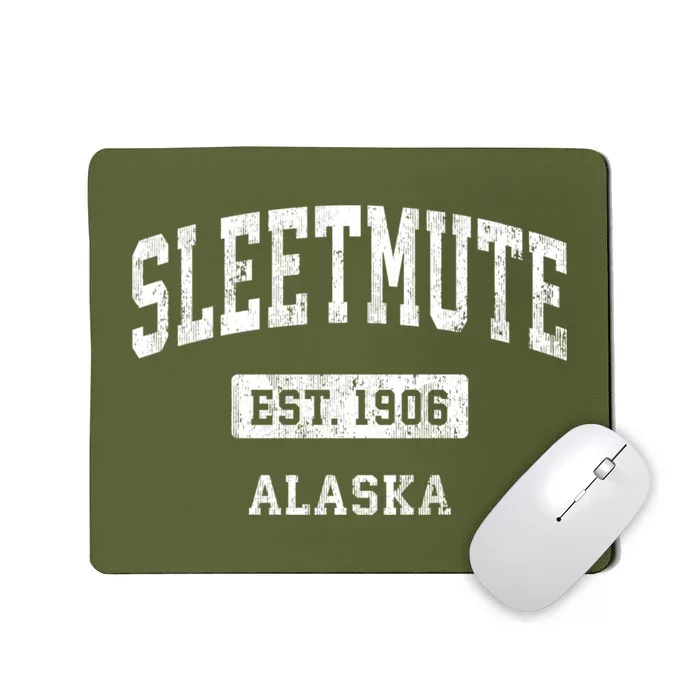 Sleetmute Alaska Ak Vintage Sports Established Design Mousepad