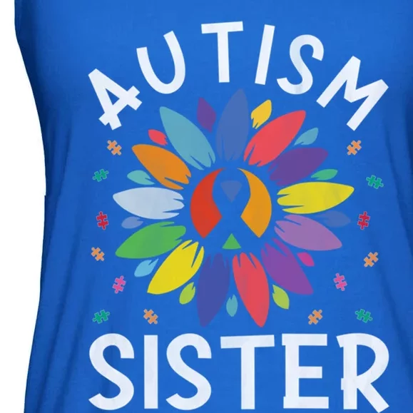 Sunflower Autism Awareness Day Matching Family Autism Sister Gift Ladies Essential Flowy Tank