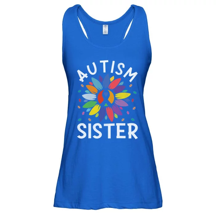 Sunflower Autism Awareness Day Matching Family Autism Sister Gift Ladies Essential Flowy Tank