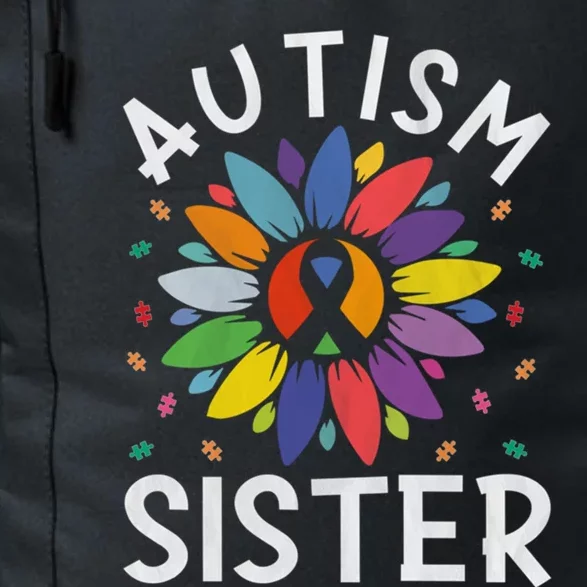 Sunflower Autism Awareness Day Matching Family Autism Sister Gift Daily Commute Backpack