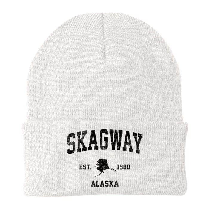 Skagway Alaska Ak Vintage Sports Knit Cap Winter Beanie