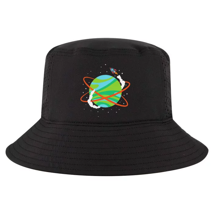 Spacecraft Approaching A Distant Exoplanet Cool Comfort Performance Bucket Hat