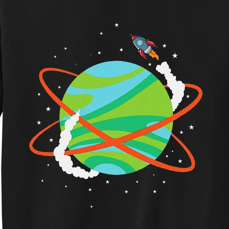 Spacecraft Approaching A Distant Exoplanet Tall Sweatshirt