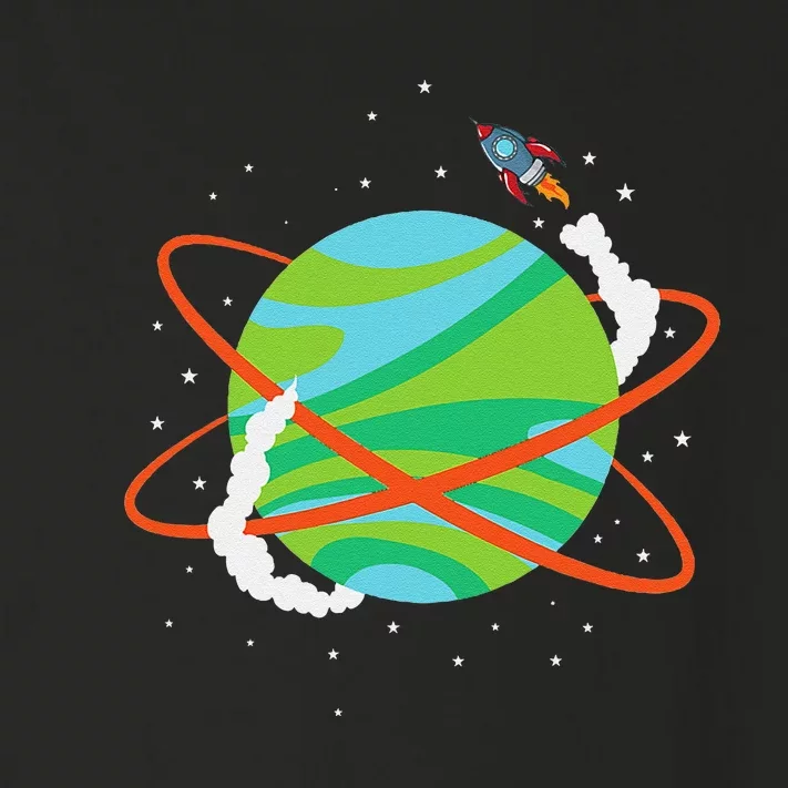 Spacecraft Approaching A Distant Exoplanet Toddler Long Sleeve Shirt