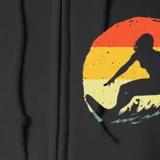 Surf Art Beach Surfer Hawaiian Wave Surfing Full Zip Hoodie