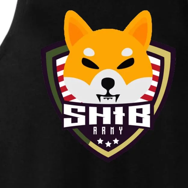 Shiba Army Badge Crest Ladies Tri-Blend Wicking Tank