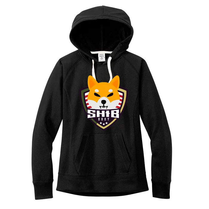 Shiba Army Badge Crest Women's Fleece Hoodie