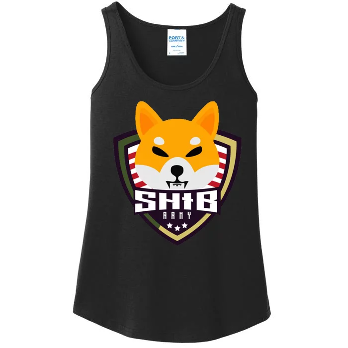 Shiba Army Badge Crest Ladies Essential Tank