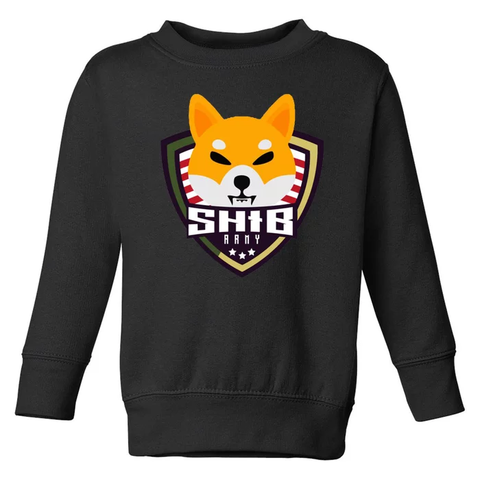 Shiba Army Badge Crest Toddler Sweatshirt