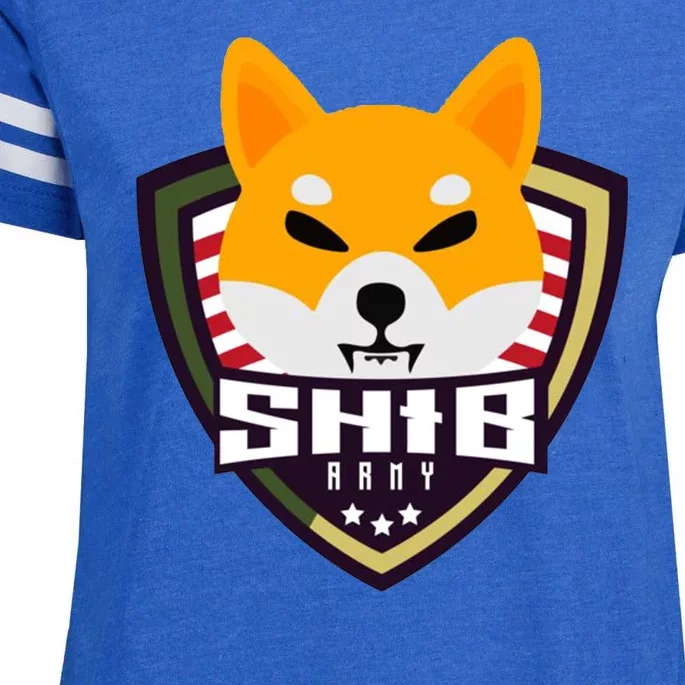 Shiba Army Badge Crest Enza Ladies Jersey Football T-Shirt