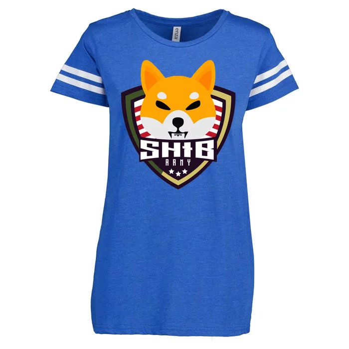 Shiba Army Badge Crest Enza Ladies Jersey Football T-Shirt