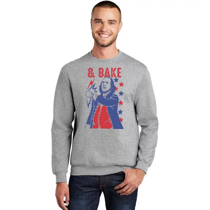 Shake And Bake Funny Couple Matching 4th of July Bake Tall Sweatshirt