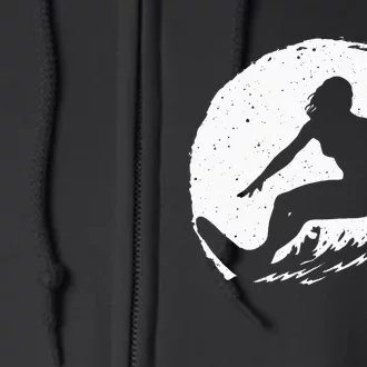 Surf Art Beach Surfer Hawaiian Wave Surfing Full Zip Hoodie