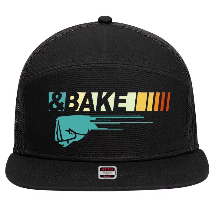 Shake And Bake Funny Race Parody Sayings For Family Lover 7 Panel Mesh Trucker Snapback Hat