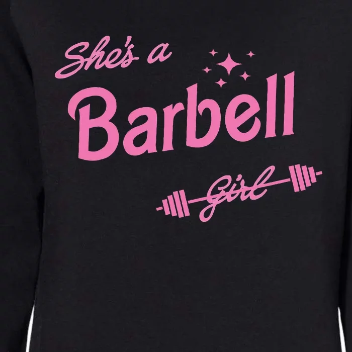 Shes A Barbell Womens California Wash Sweatshirt