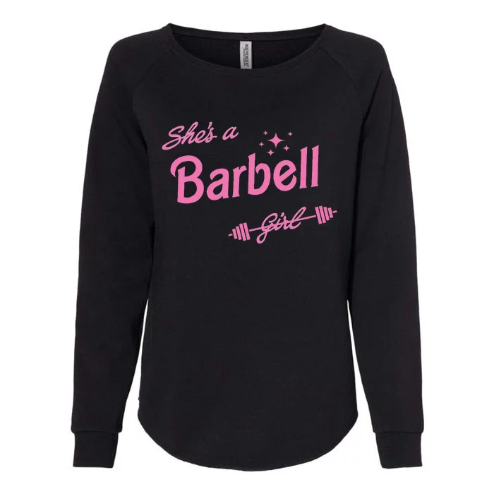 Shes A Barbell Womens California Wash Sweatshirt